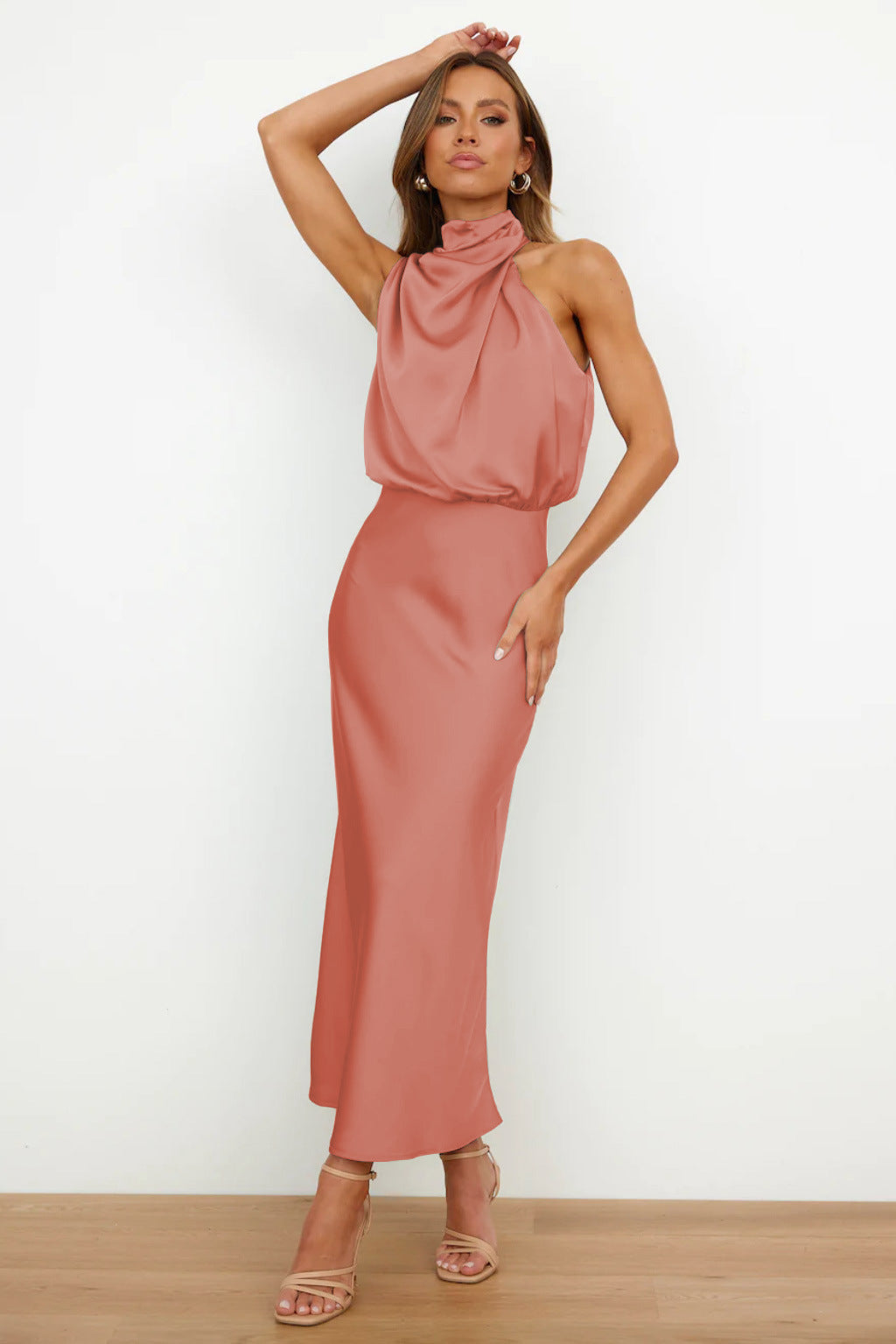 Fashion Stain Sleeveless Evening Dresses