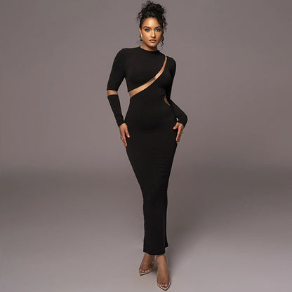 Sexy Fashion Backless Long Sleeves Dresses