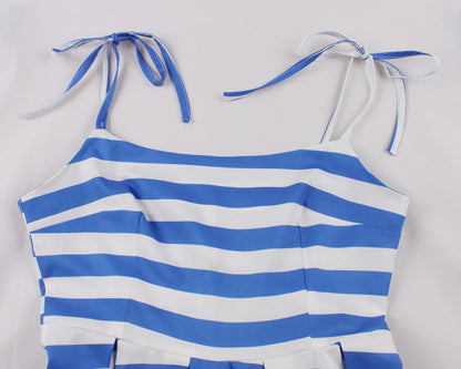 Vintage Sweet Bow Spaghetti Straps Dresses