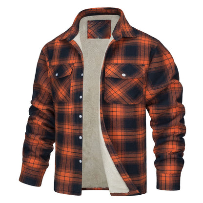 Casual Long Sleeves Thicken Shirts Jackets for Men
