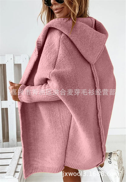 Casual Women Knitted Sweaters with Hat