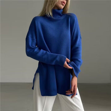 Casual High Neck Knitted Sweaters for Women