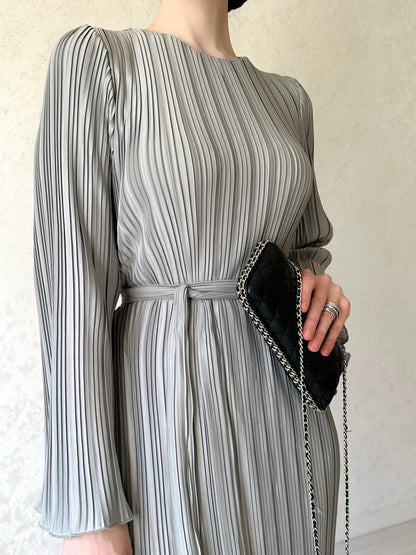 Elegant Flare Sleeves Midi Length Dresses
