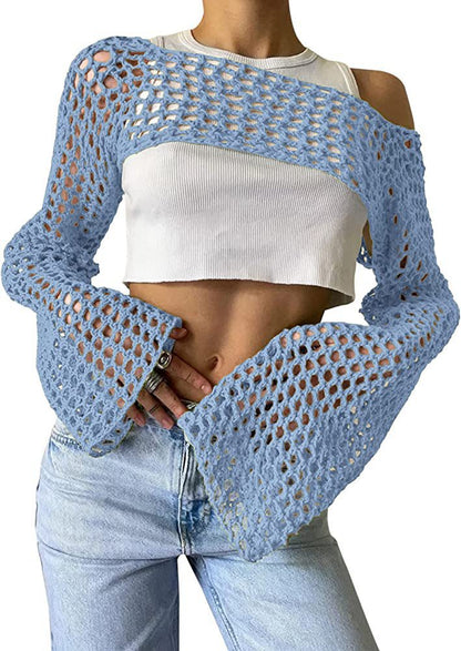 Casual Short Crochet Cover Ups