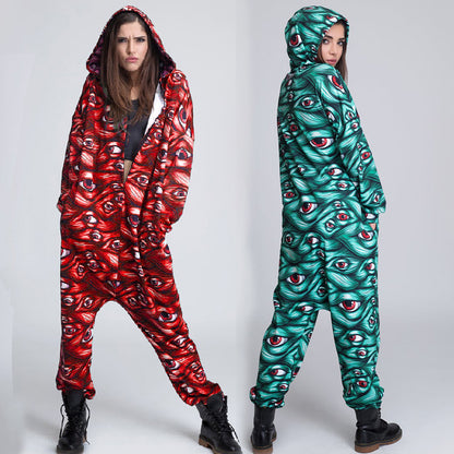 Halloween Loose Jumpsuits for Women and Men