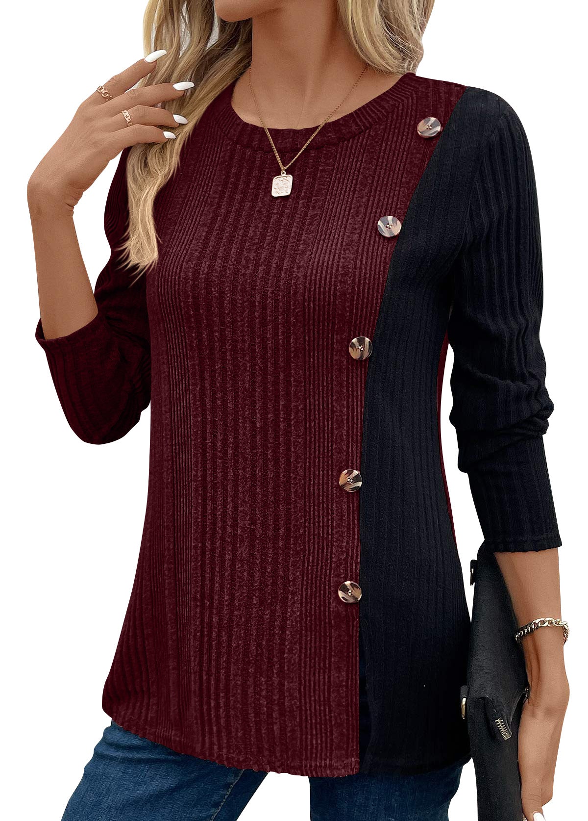 Casual Women Long Sleeves Knitted Tops