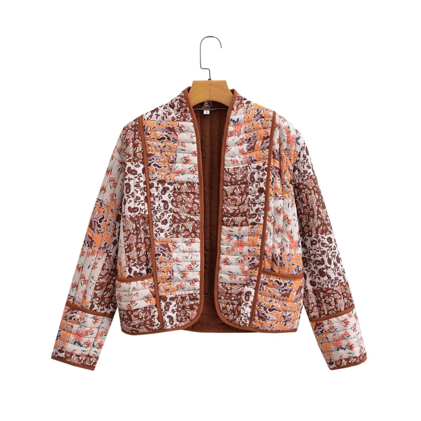 Designed Fashion Floral Print Cotton Overcoat