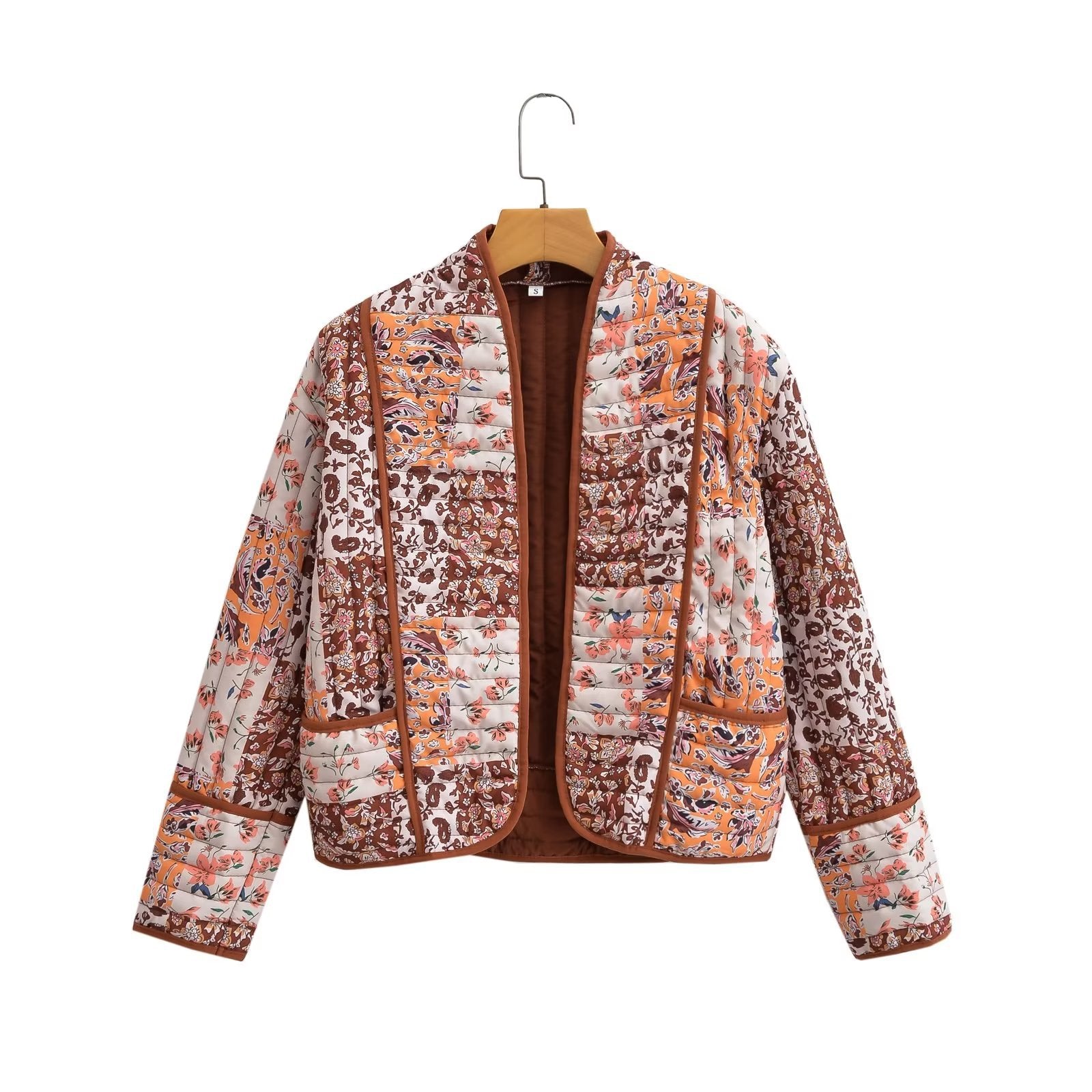 Designed Fashion Floral Print Cotton Overcoat