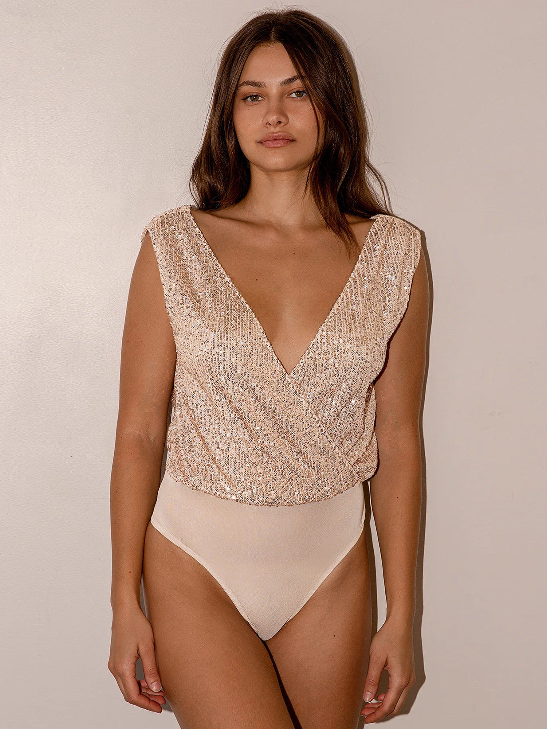 Sexy V Neck Shinning Backless Night Party Jumpsuits