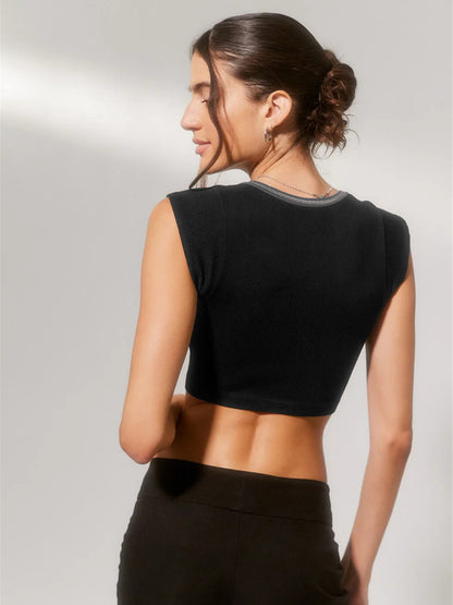 Sexy Designed Midriff Baring Knitted T Shirts