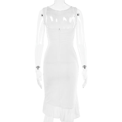 Sexy One Shoulder Summer Sleeves Sheath Dresses