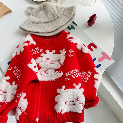 Lovely Knitted Kid's Pullover Sweaters