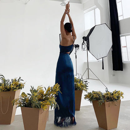 Summer Sexy Tassels Long Sheath Dresses for Party