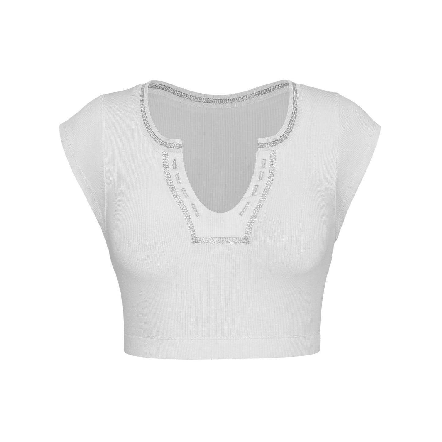 Sexy Designed Midriff Baring Knitted T Shirts