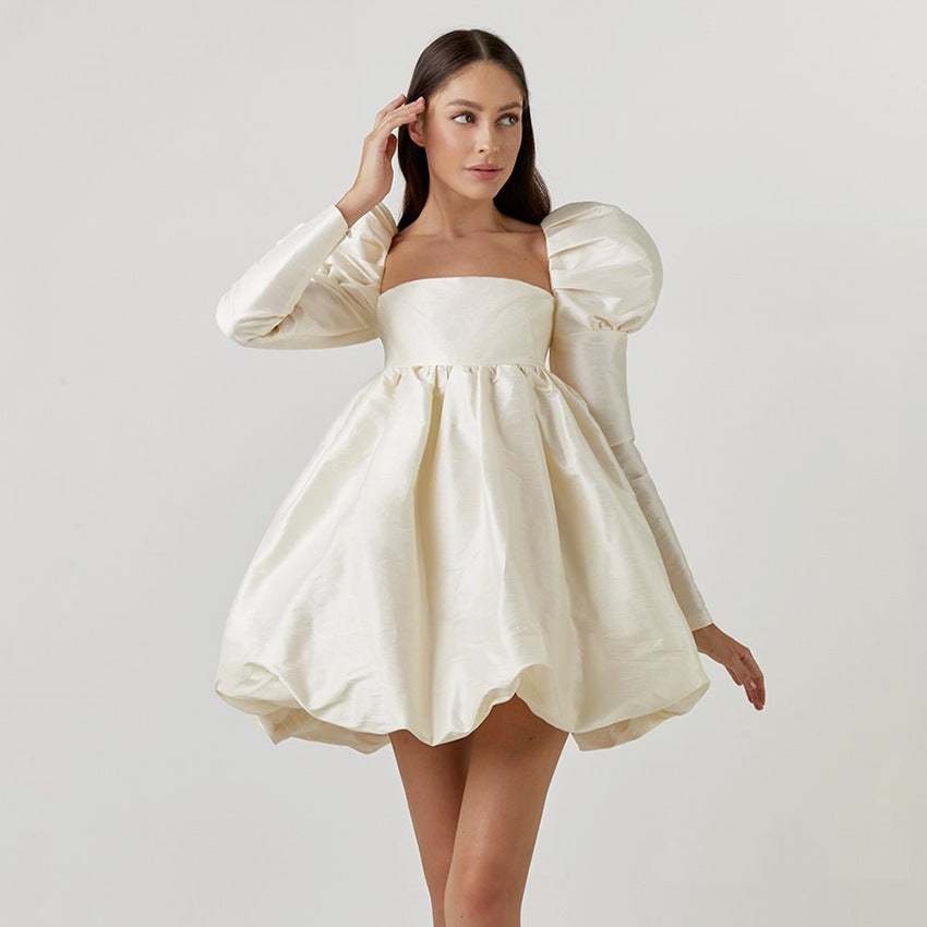 Lovely Satin Princess Mini Dresses for Women