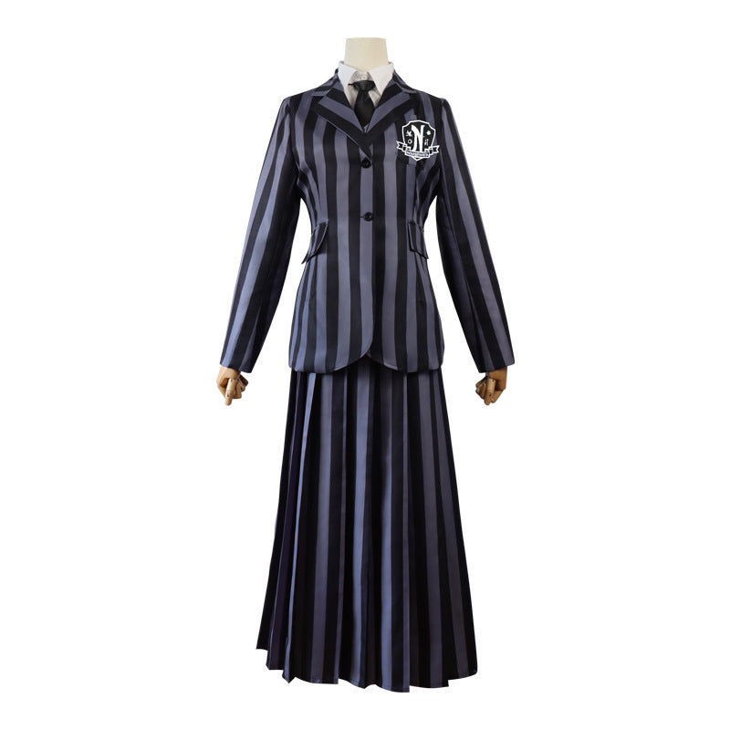 The Addams Family Wednesday Cosplay School Uniform
