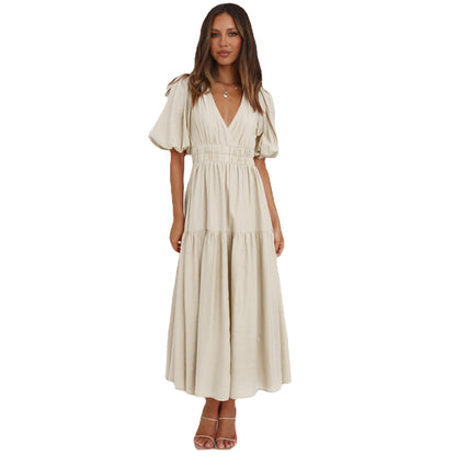 Summer V Neck Holiday Dresses for Women