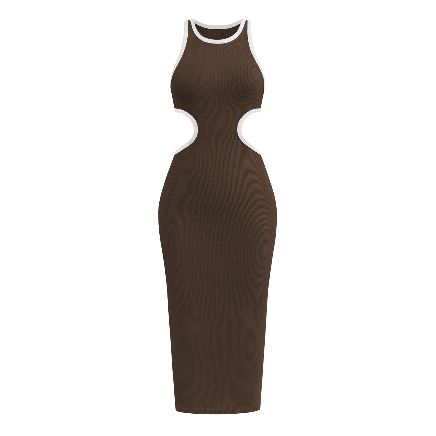 Sexy Backless Knitted Sheath Midi Dresses