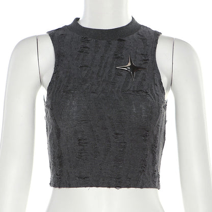 Sexy Summer Sleeveless Midriff Baring Tank Tops