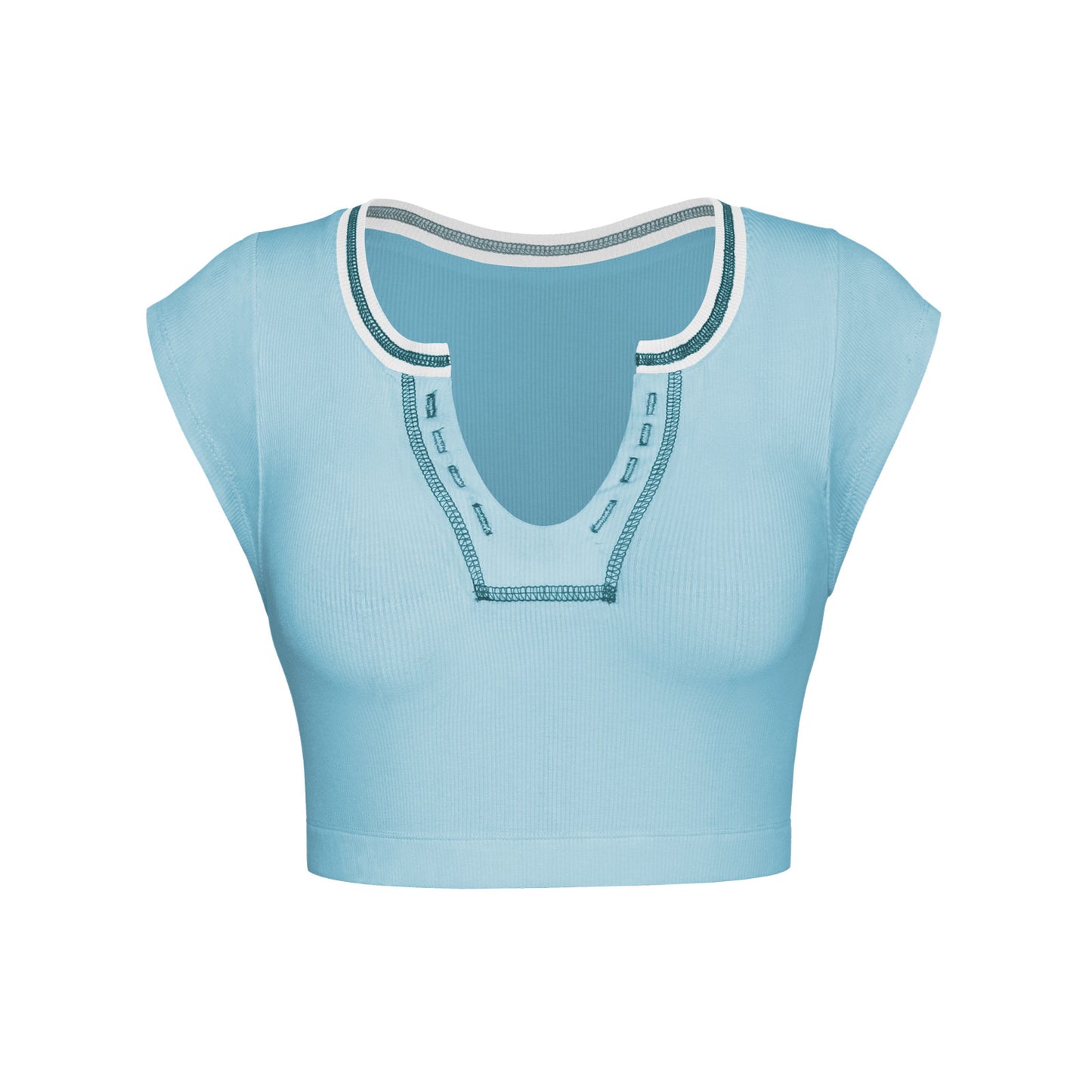 Sexy Designed Midriff Baring Knitted T Shirts