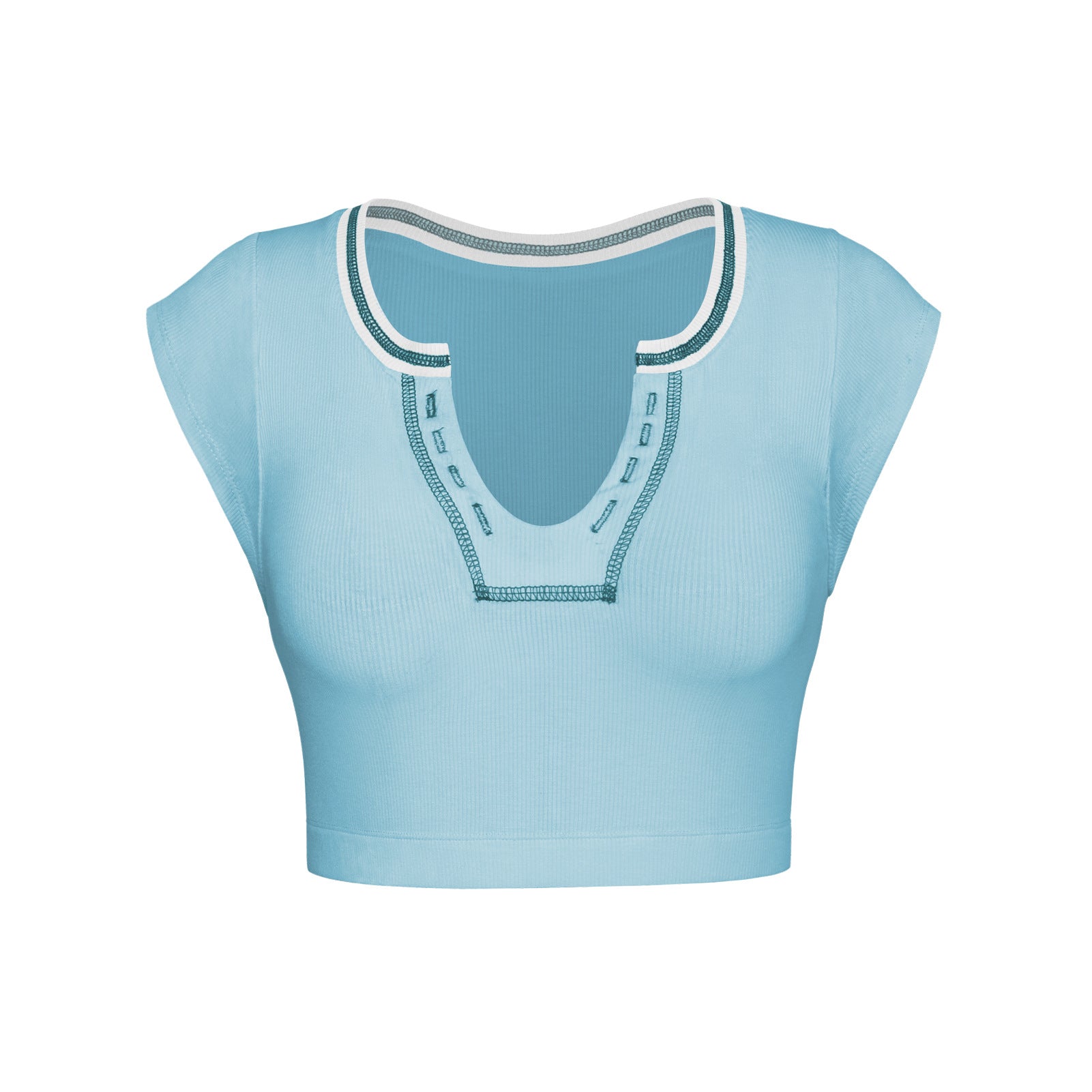 Sexy Designed Midriff Baring Knitted T Shirts