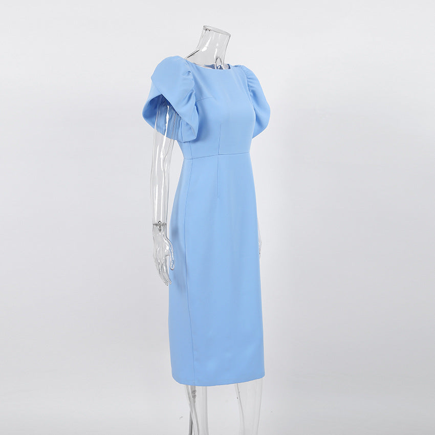 Summer Blue Bodycon Midi Dresses