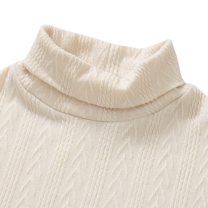 Fashion High Neck Knitted Short Dresses