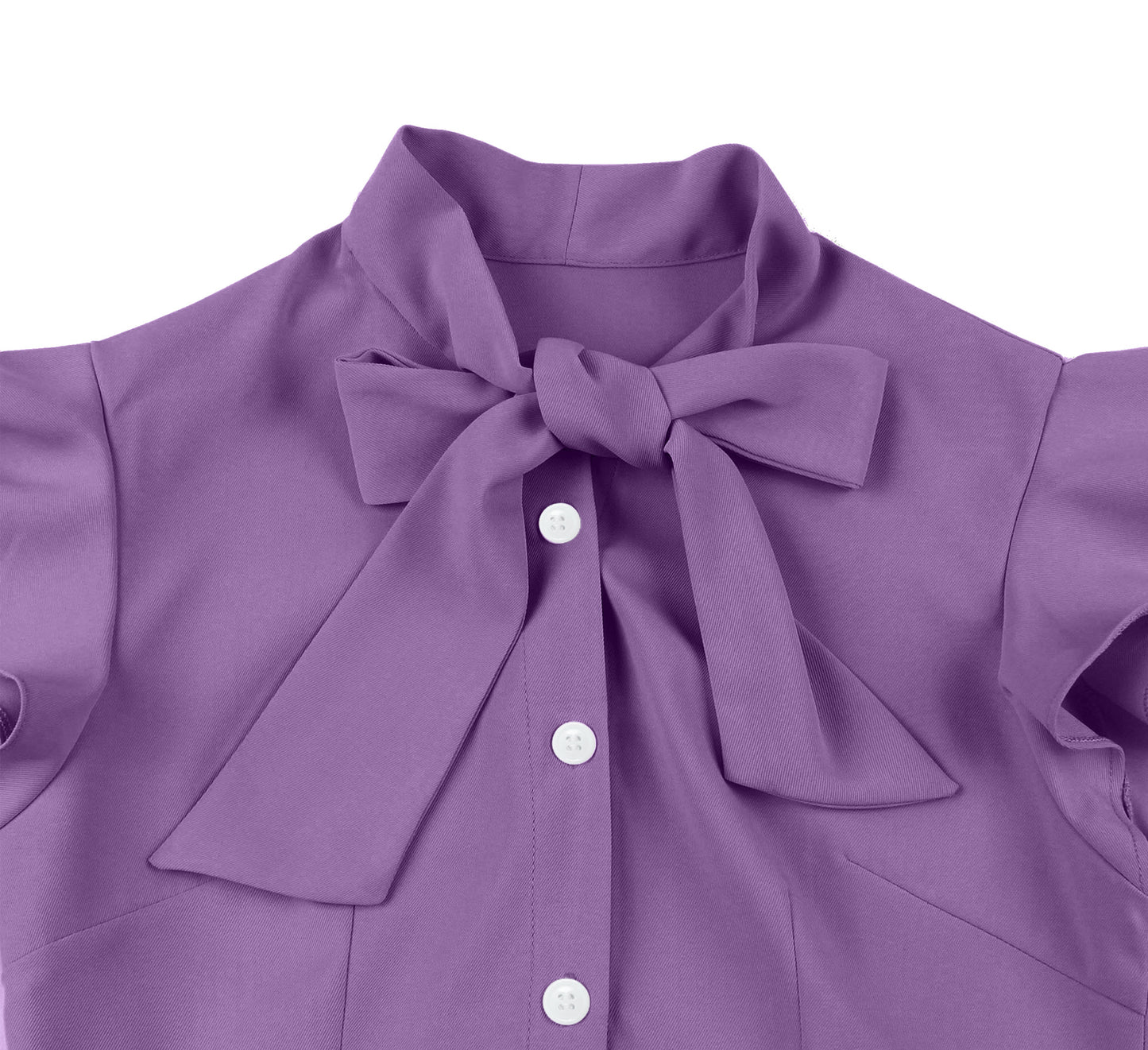 Vintage Ruffled Turnover Collar Dresses