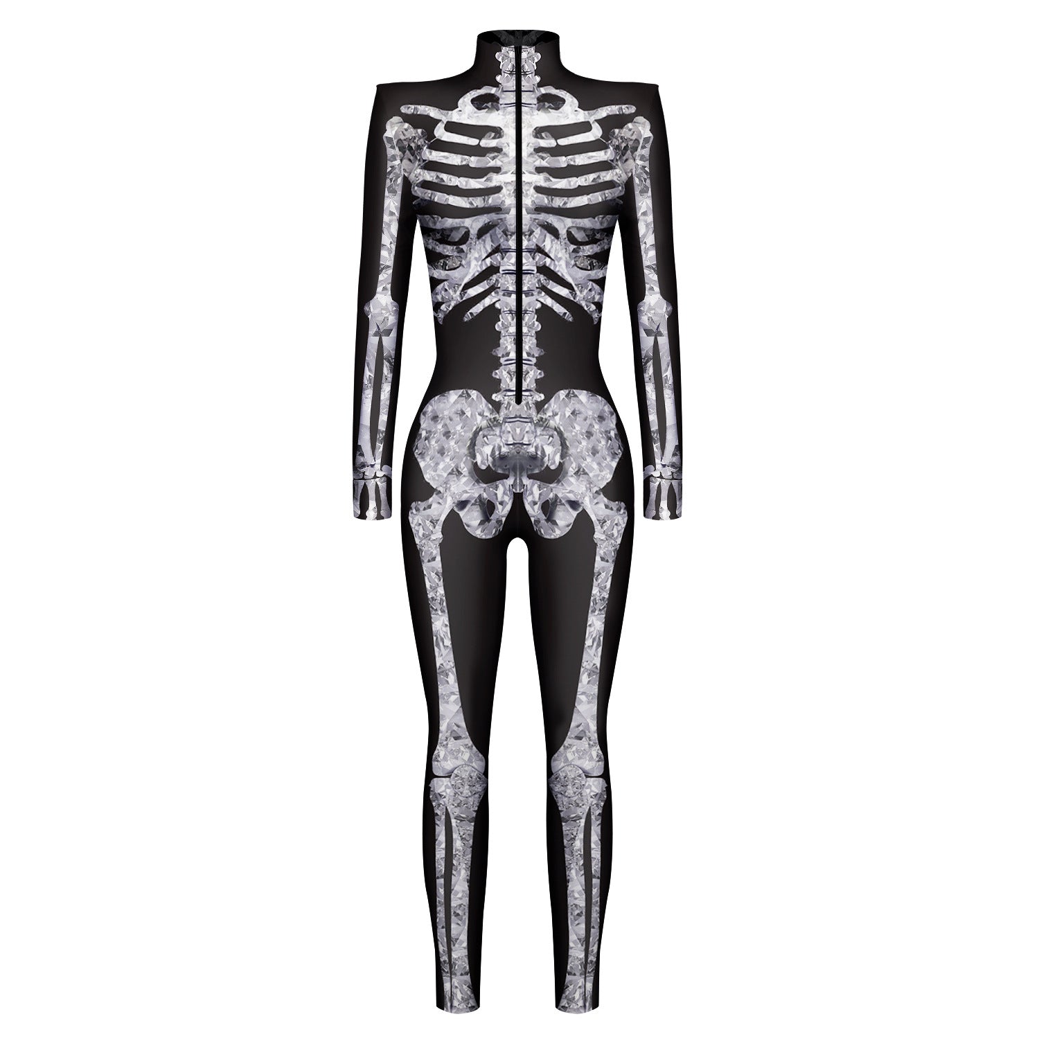 Halloween Skeleton Long Sleeves Jumpsuits Cosplay Costumes