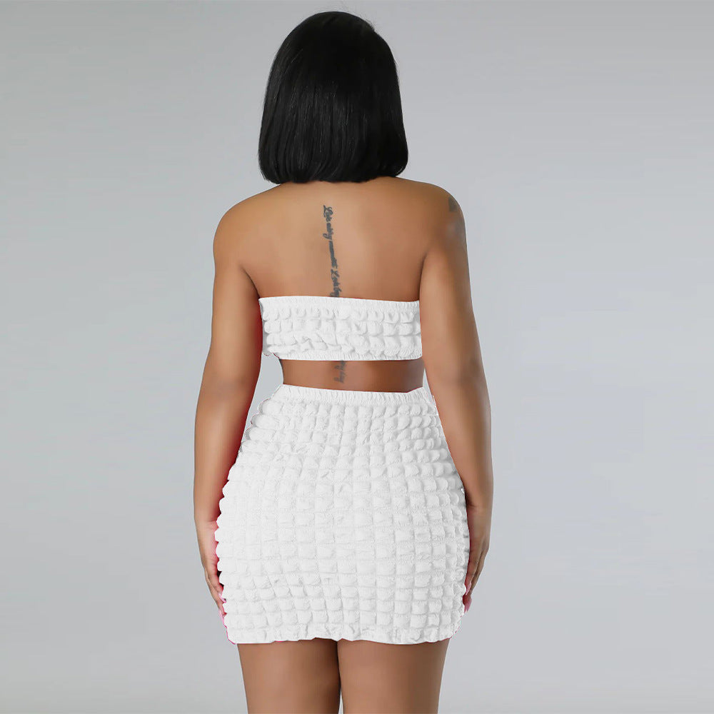 Sexy Strapless Tops and Sheath Skirts Suits