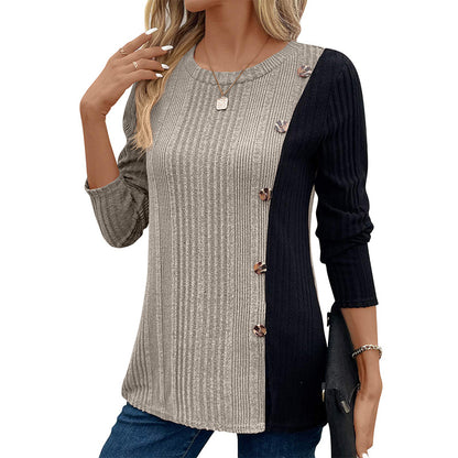 Casual Women Long Sleeves Knitted Tops