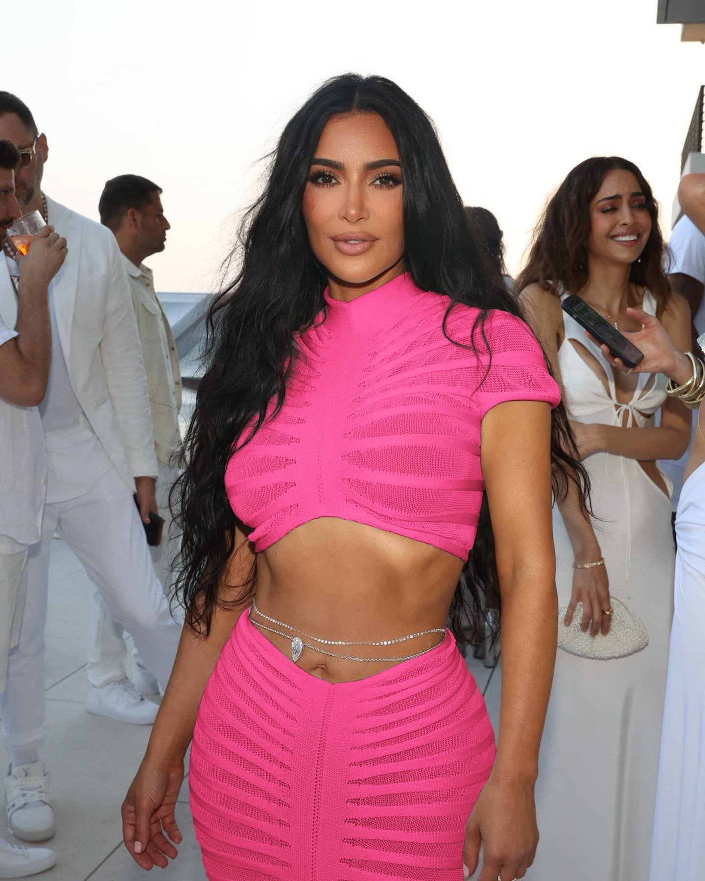 Sexy See Through Knitted Night Party Dress Suits