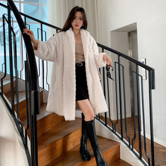 Fashion Faux Fur Warm Overcoats for Women