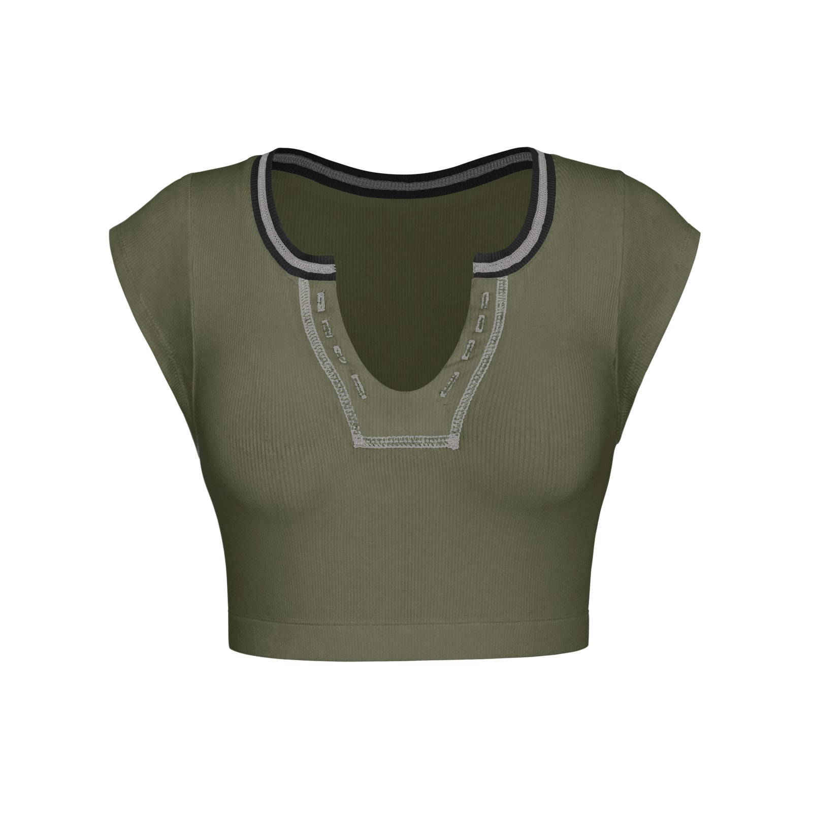 Sexy Designed Midriff Baring Knitted T Shirts