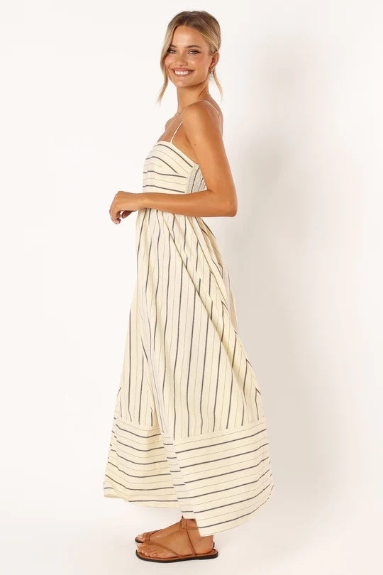 Casual Summer Striped Sleeveless Long Dresses
