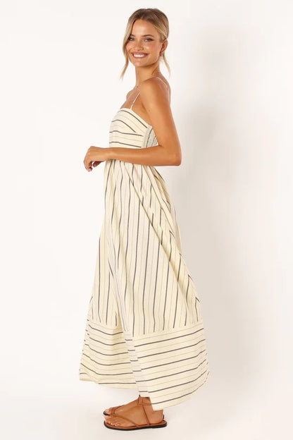 Casual Summer Striped Sleeveless Long Dresses