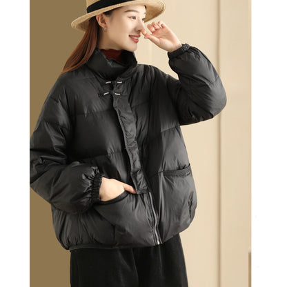 Vintage Stand Collar Winter Women Overcoat