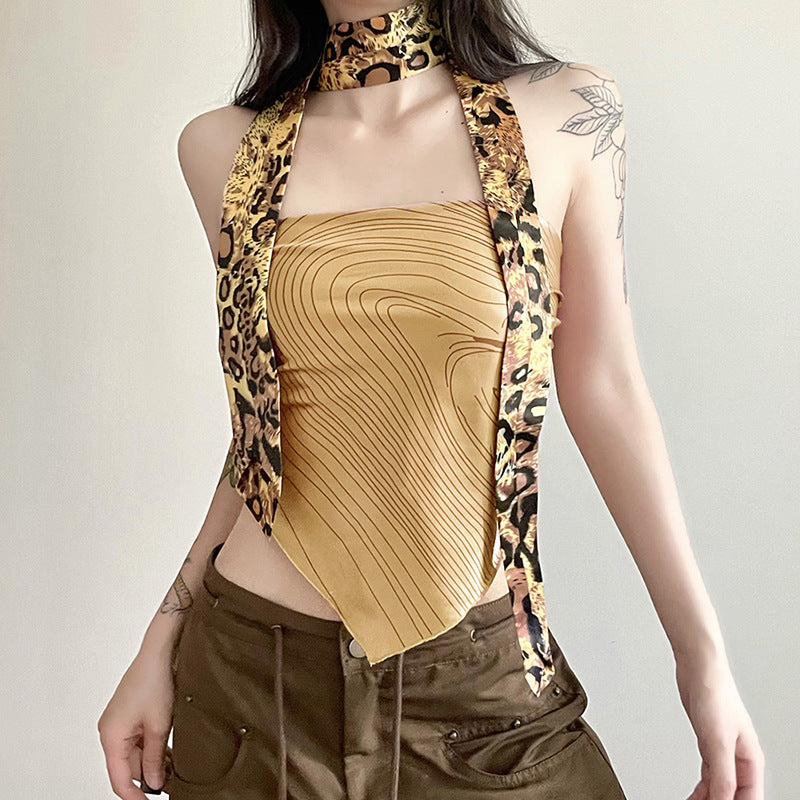 Fashion Backless Midriff Baring Summer Tank Tops