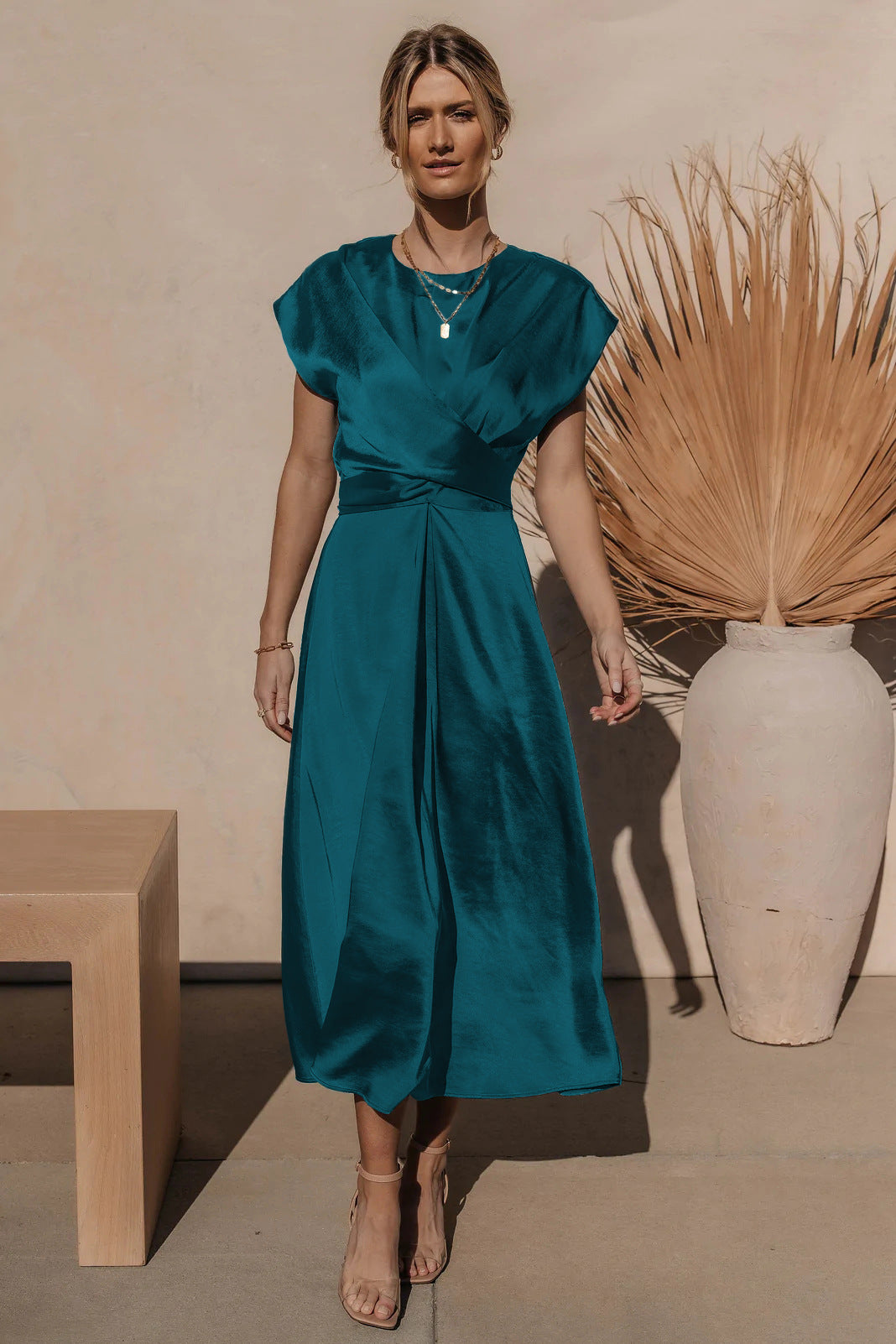 Fashion Summer Satin Evening Party Dresses