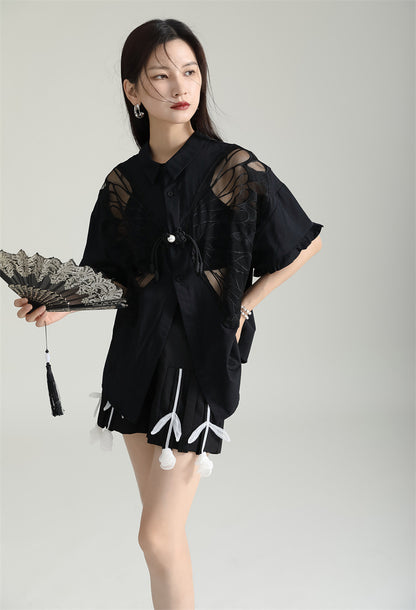 Designed Butterfly Double Sides Summer Shirts