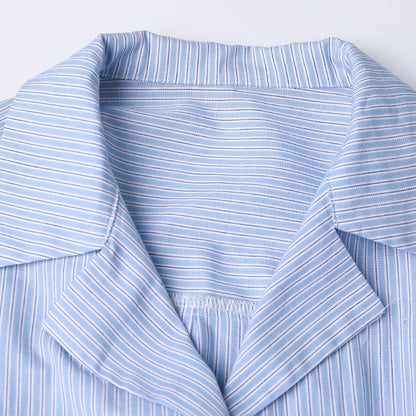 Designed Irregular Striped Long Sleeves Shirts for Women