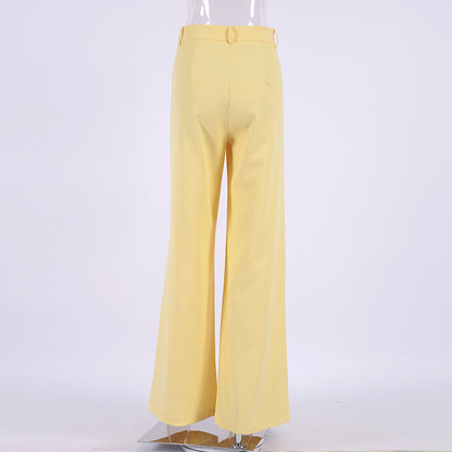 Casual High Waist Wide Legs Long Pants for Women