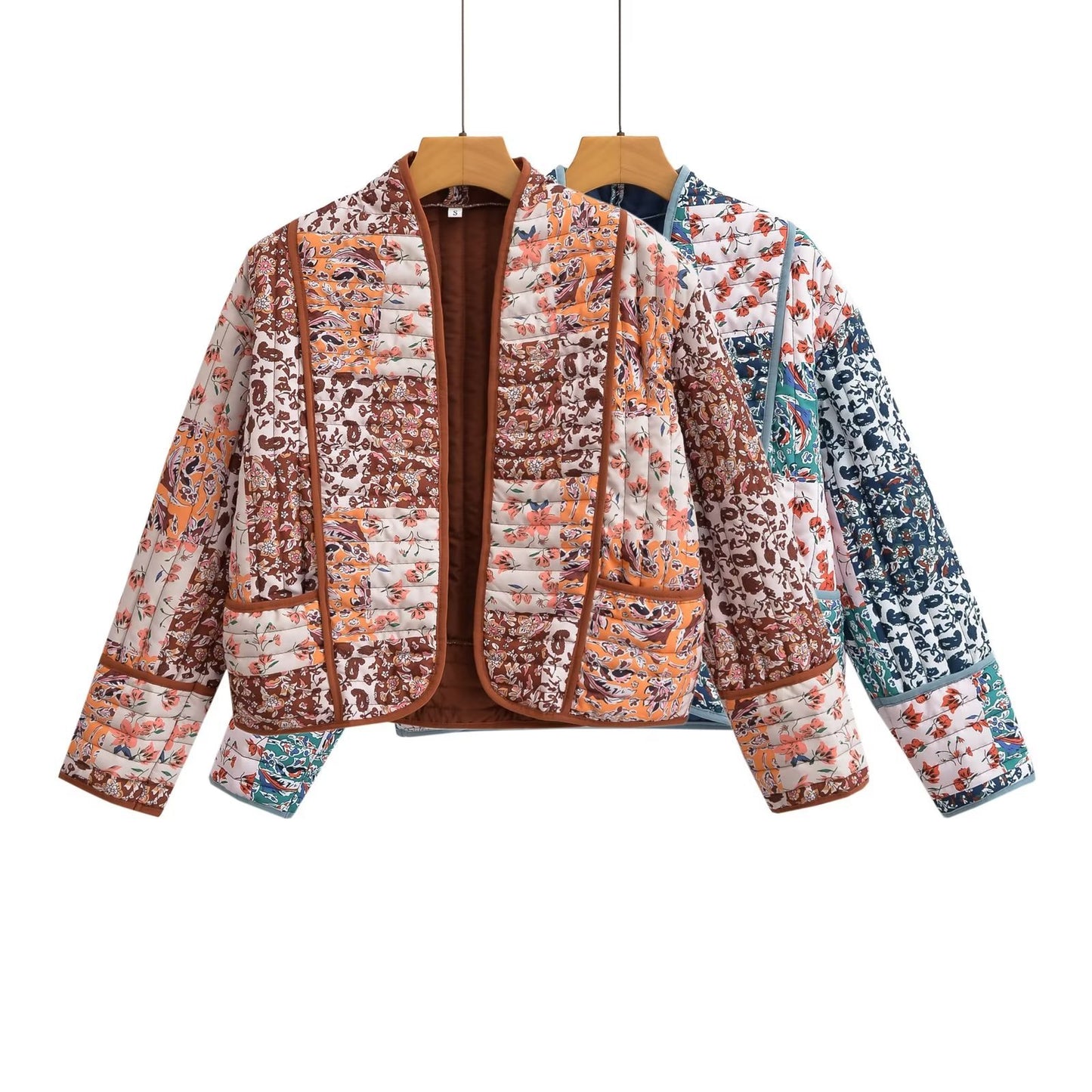 Designed Fashion Floral Print Cotton Overcoat