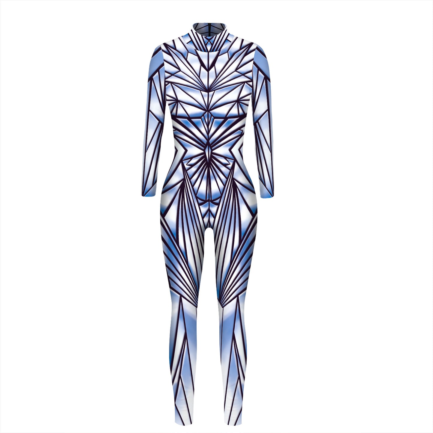 Halloween Skeleton Long Sleeves Jumpsuits Cosplay Costumes