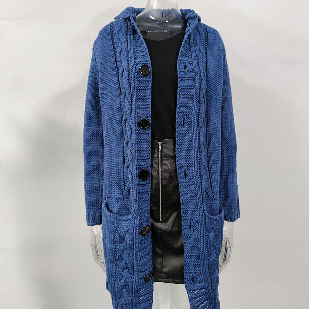 Women Winter Knitted Cardigan Overcoats