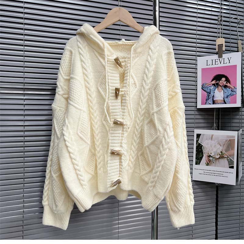 Soft Lazy Knitted Women Cardigan Sweaters