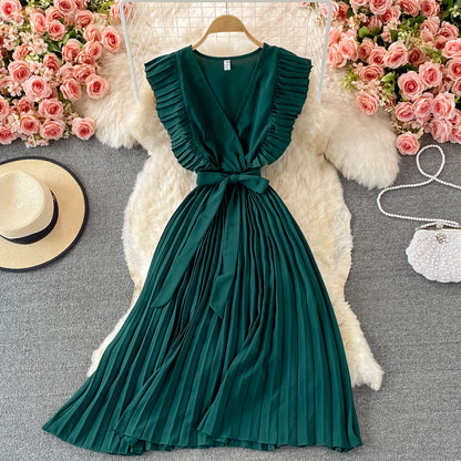 Elegant V Neck Women Long Dresses