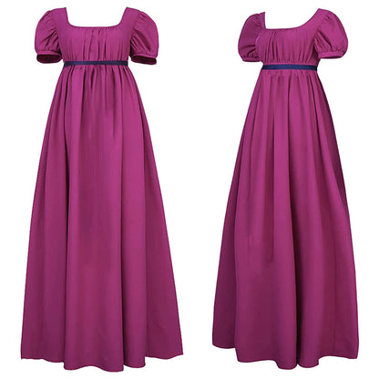Bridgton Vintage Regency High Waist Victorian Prom Dress 1507