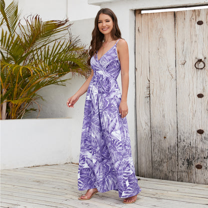 Casual Bohemian V Neck Summer Holiday Dresses