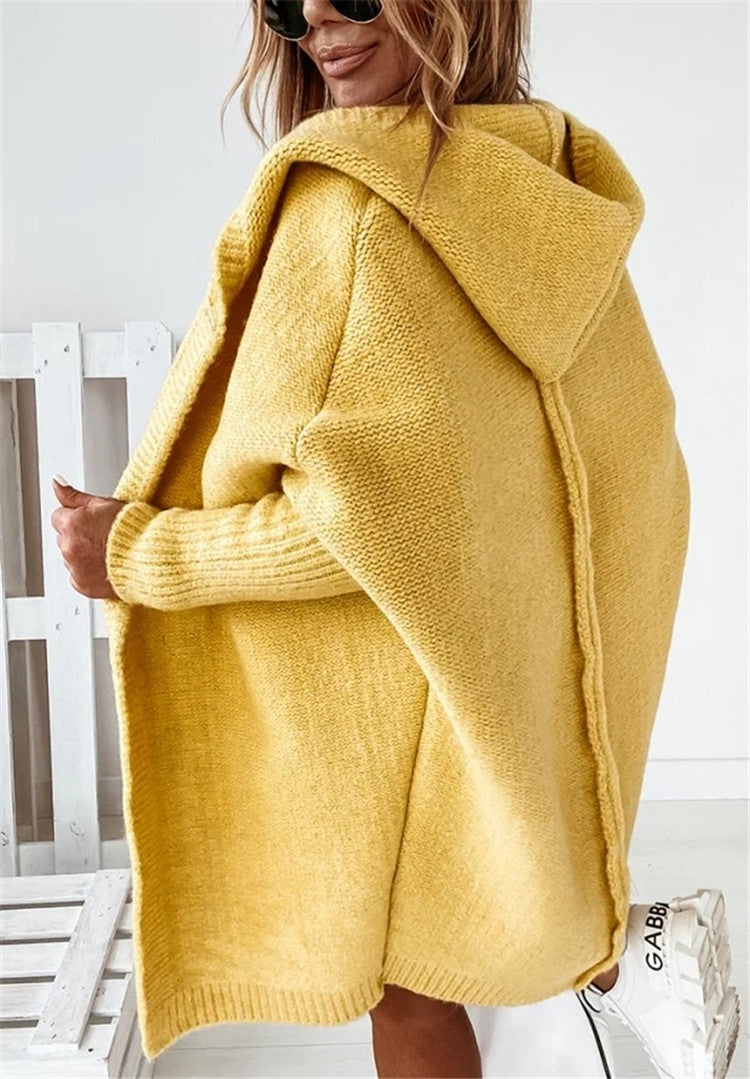 Casual Women Knitted Sweaters with Hat